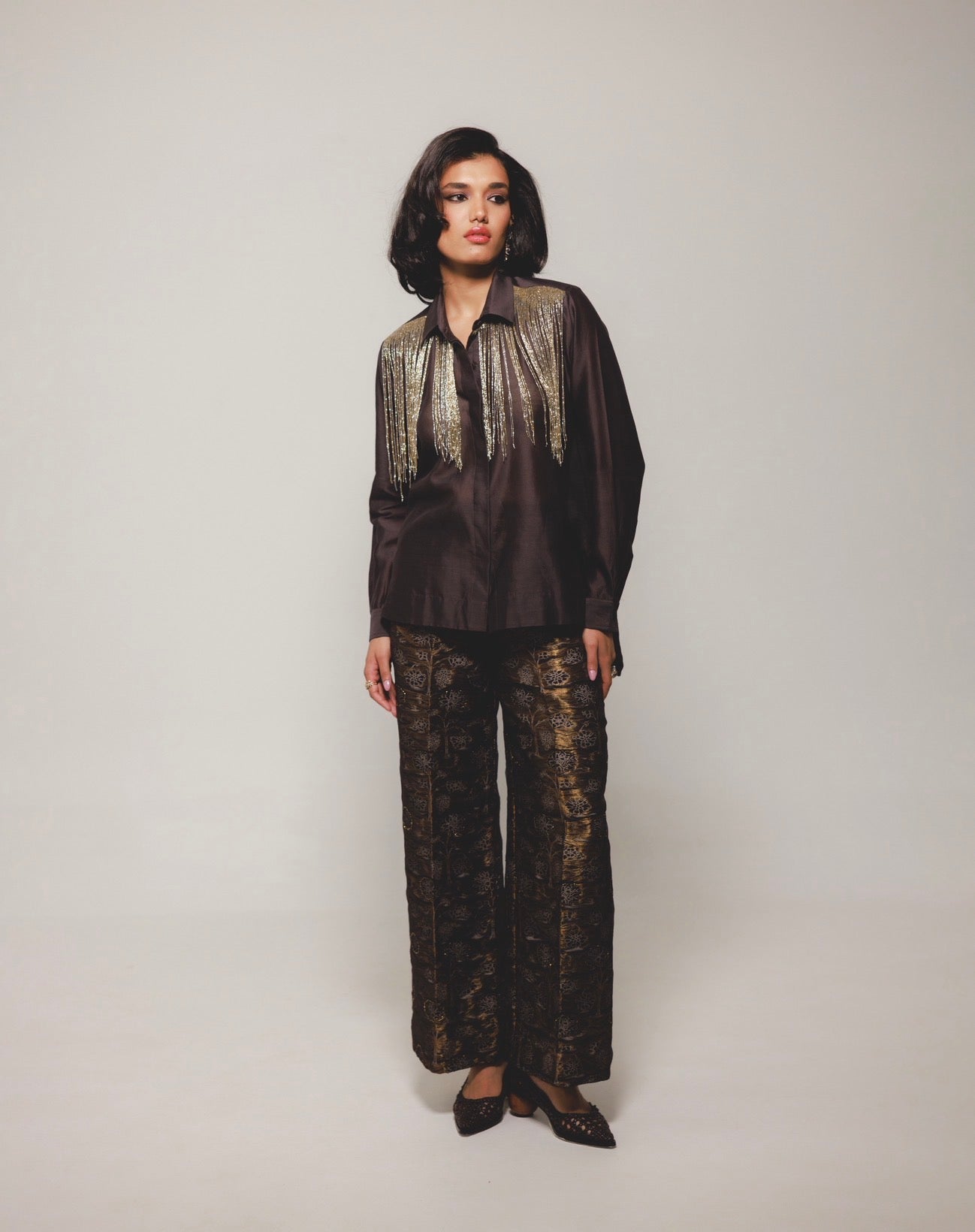Aurora trousers in Kohl