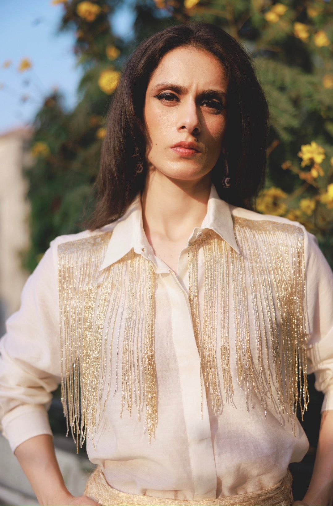 Zia Kameez in Ivory