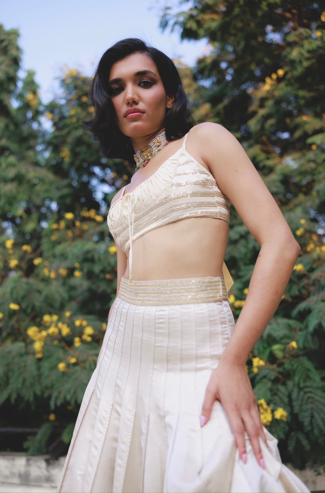 Goldie Ghaghra set in Silver