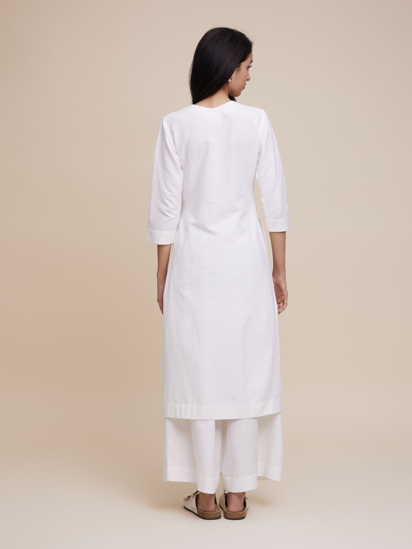 High Slit Kurta Set (Undyed)