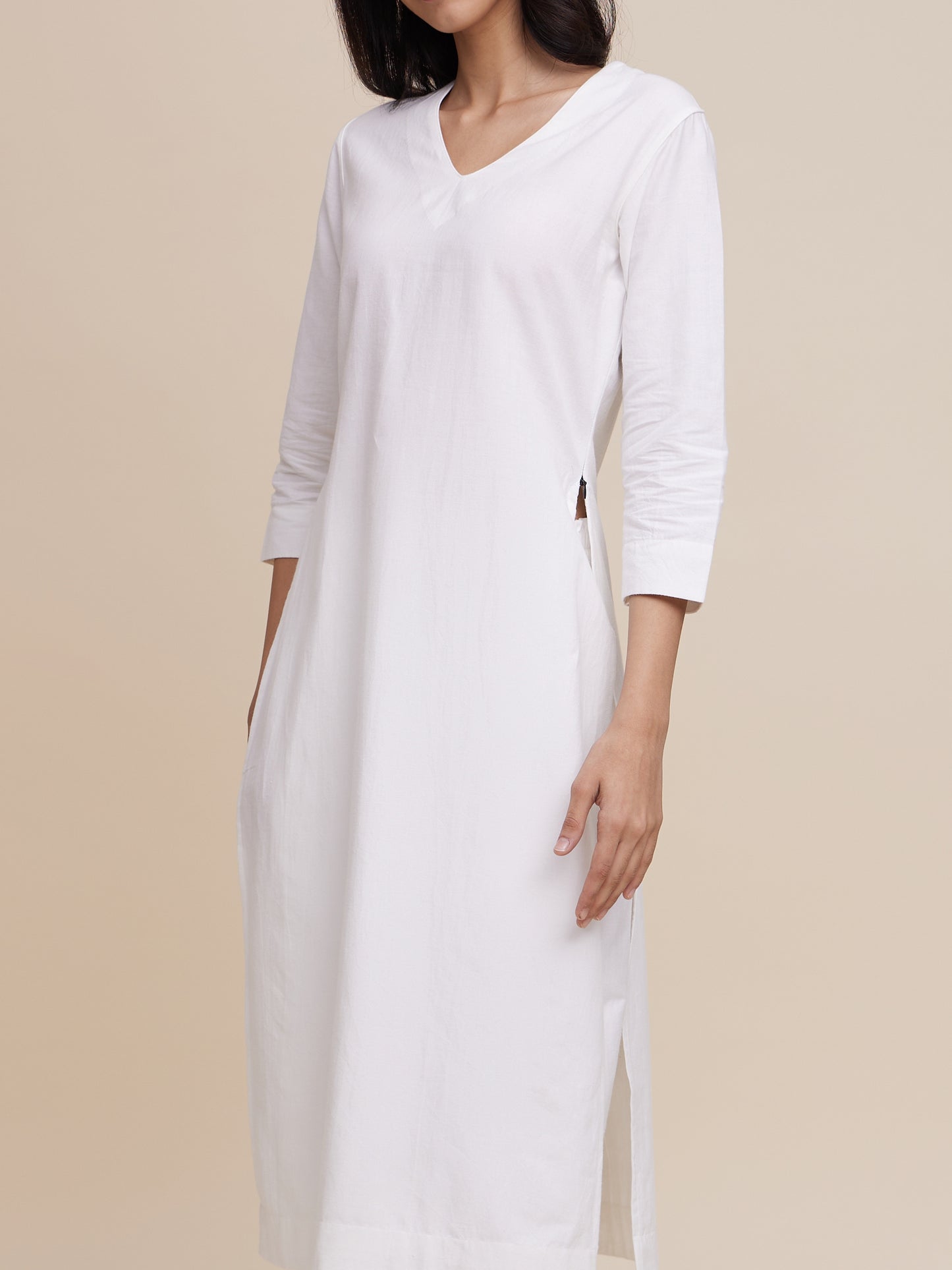 High Slit Kurta Set (Undyed)