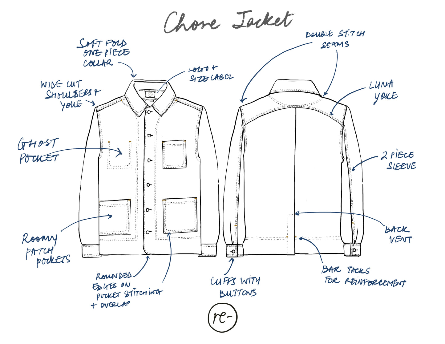 Chore Jacket in Salt