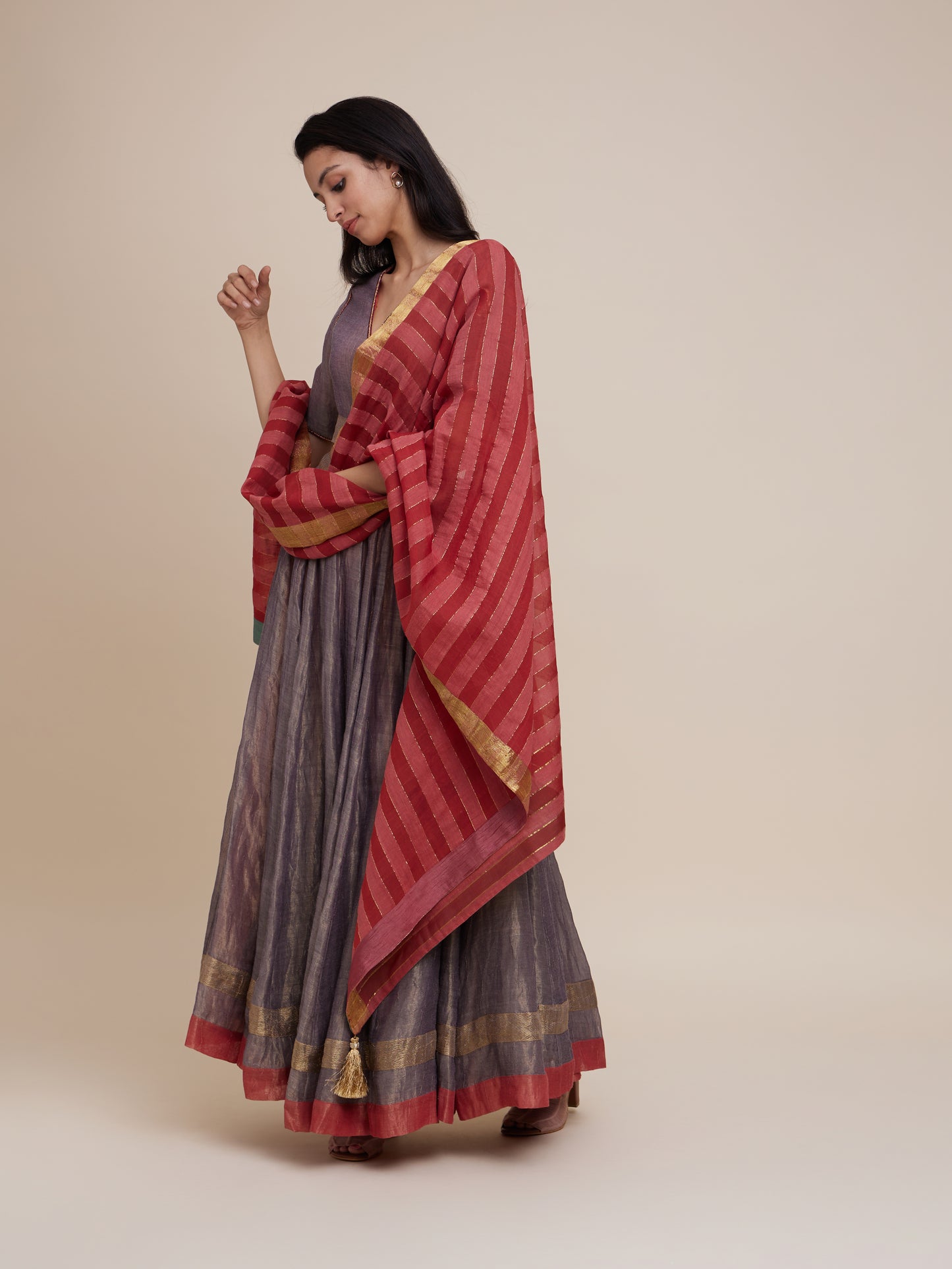 Ghaghra 30 Kali Set in Lilac