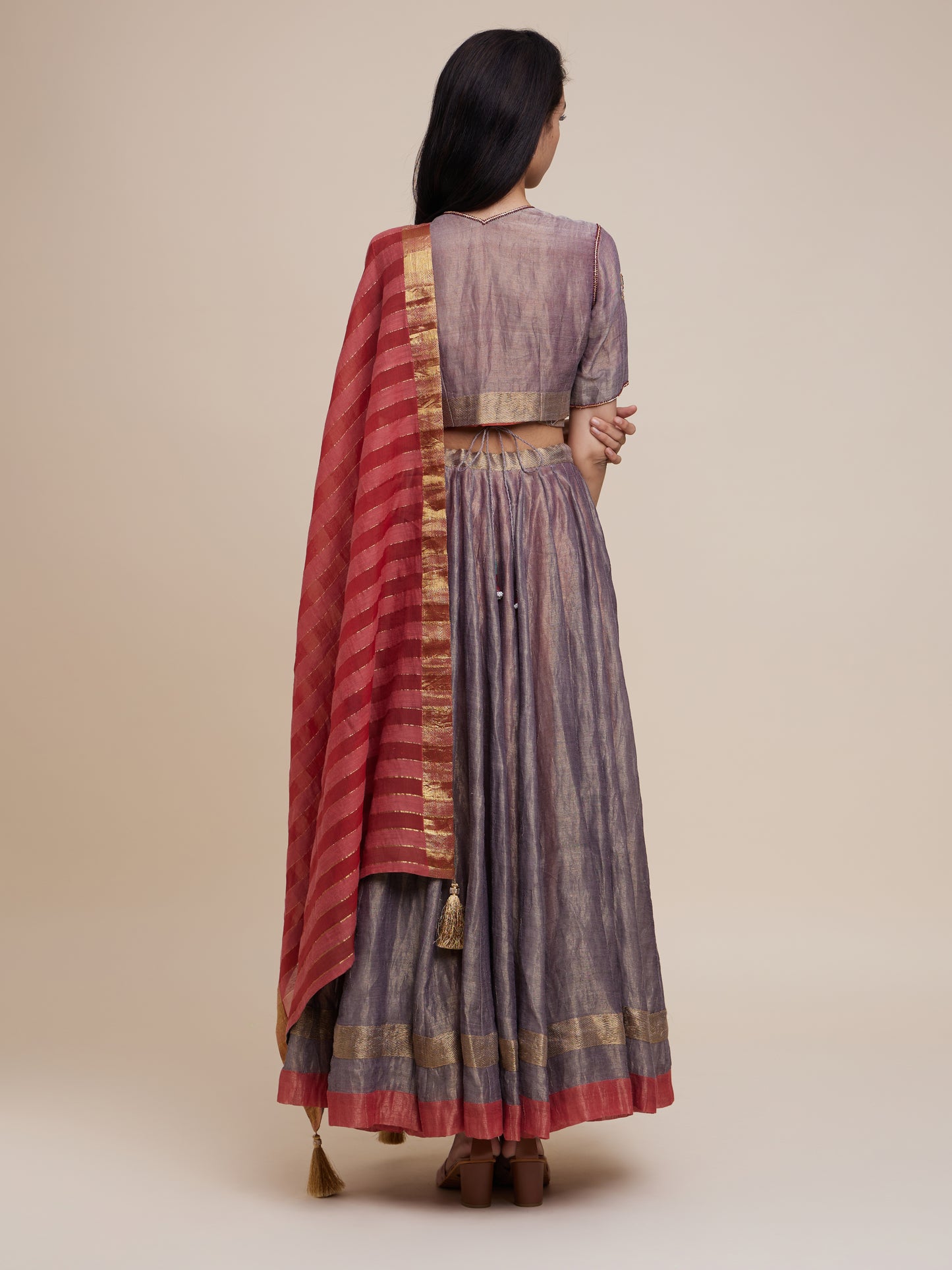 Ghaghra 30 Kali Set in Lilac