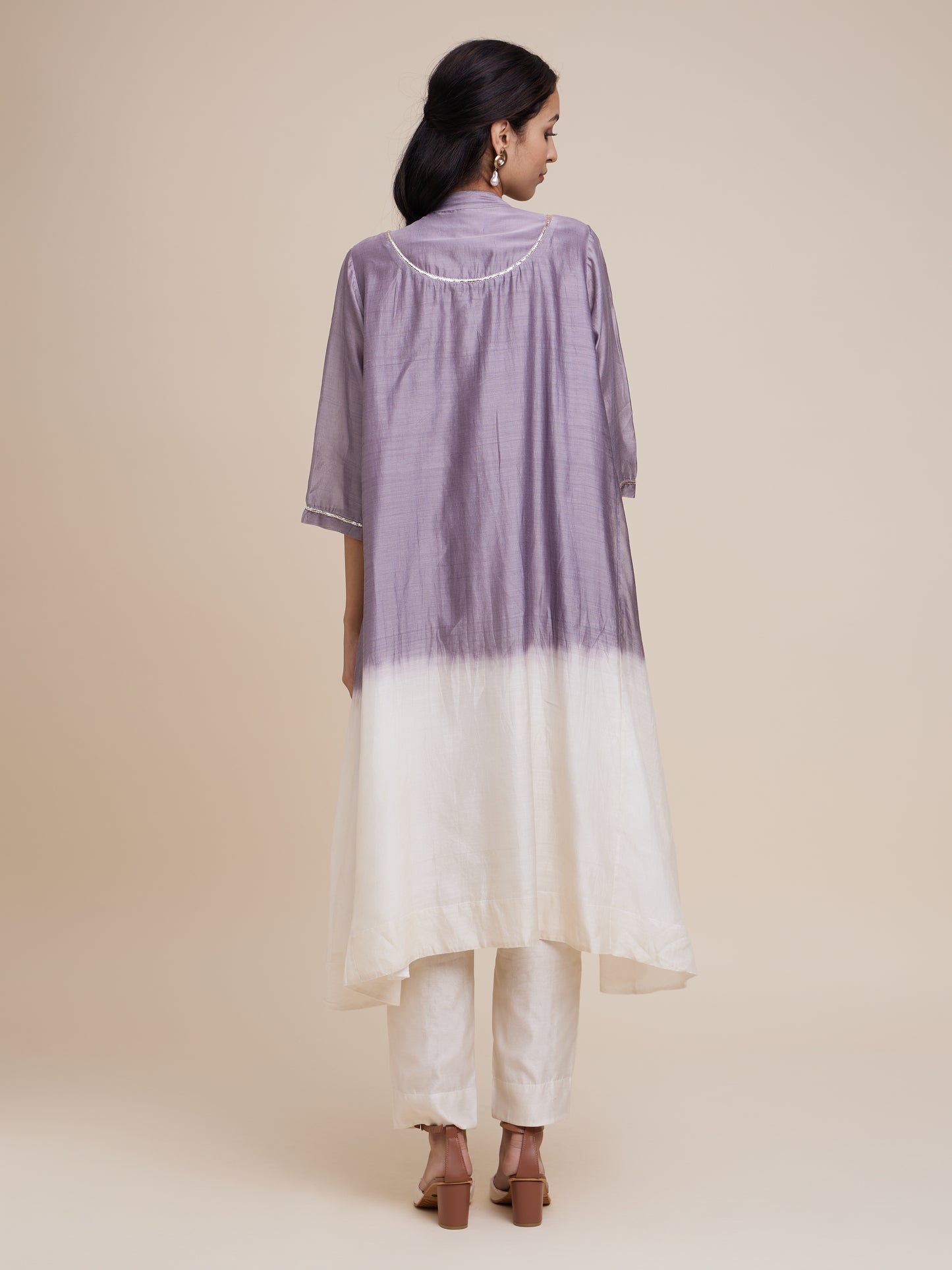 Yoke Dress Set in Lilac
