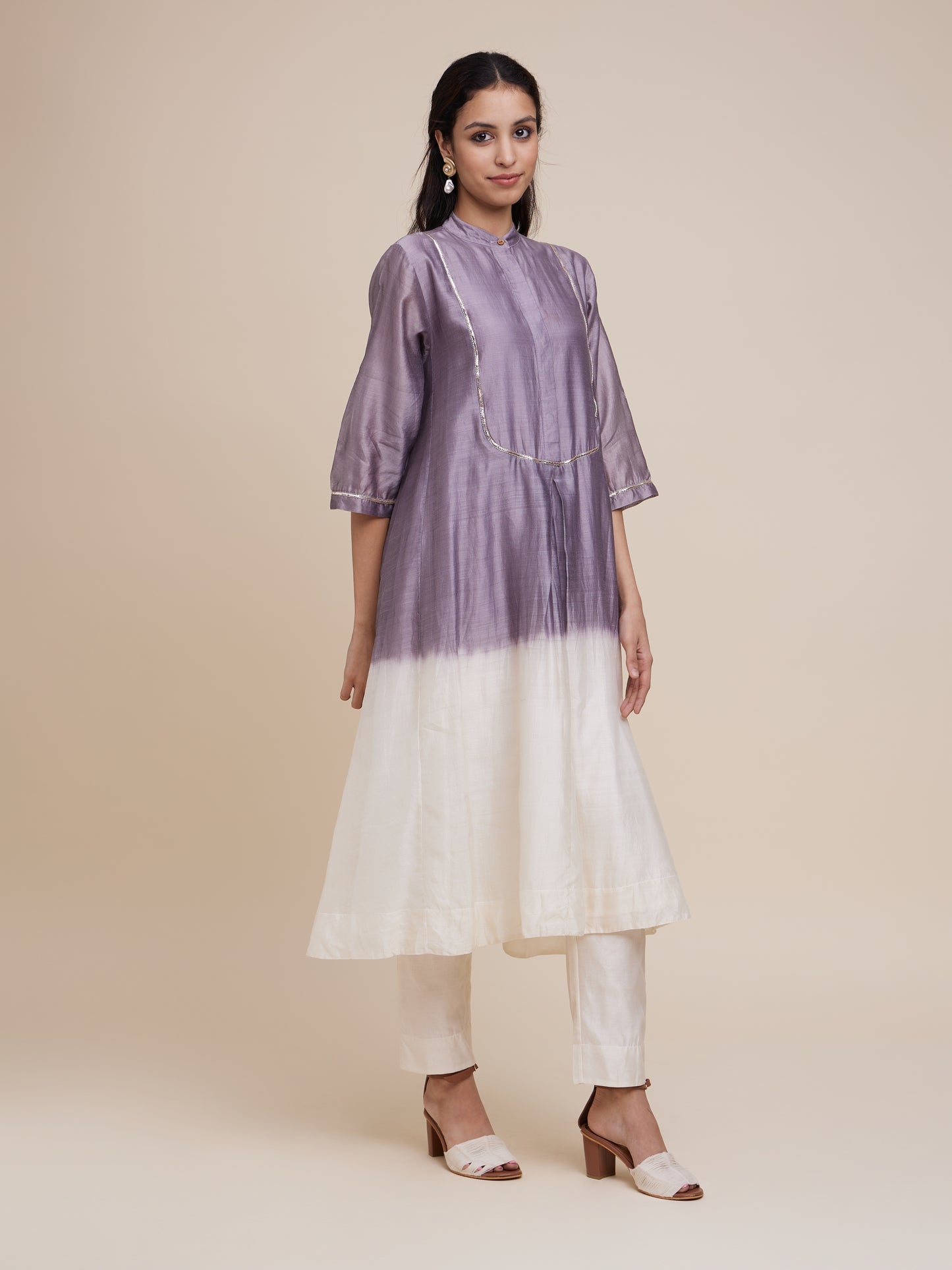 Yoke Dress Set in Lilac