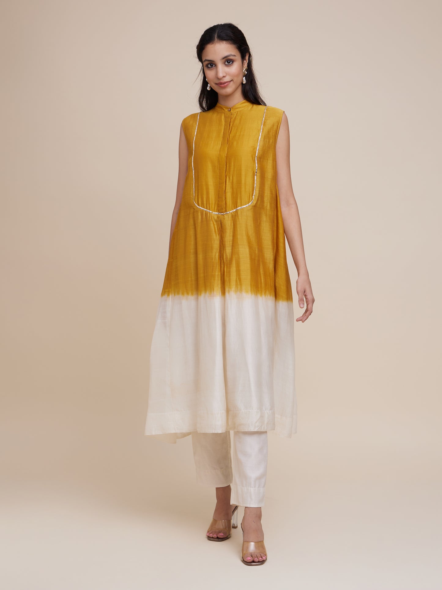 Yoke Dress Set in Marigold
