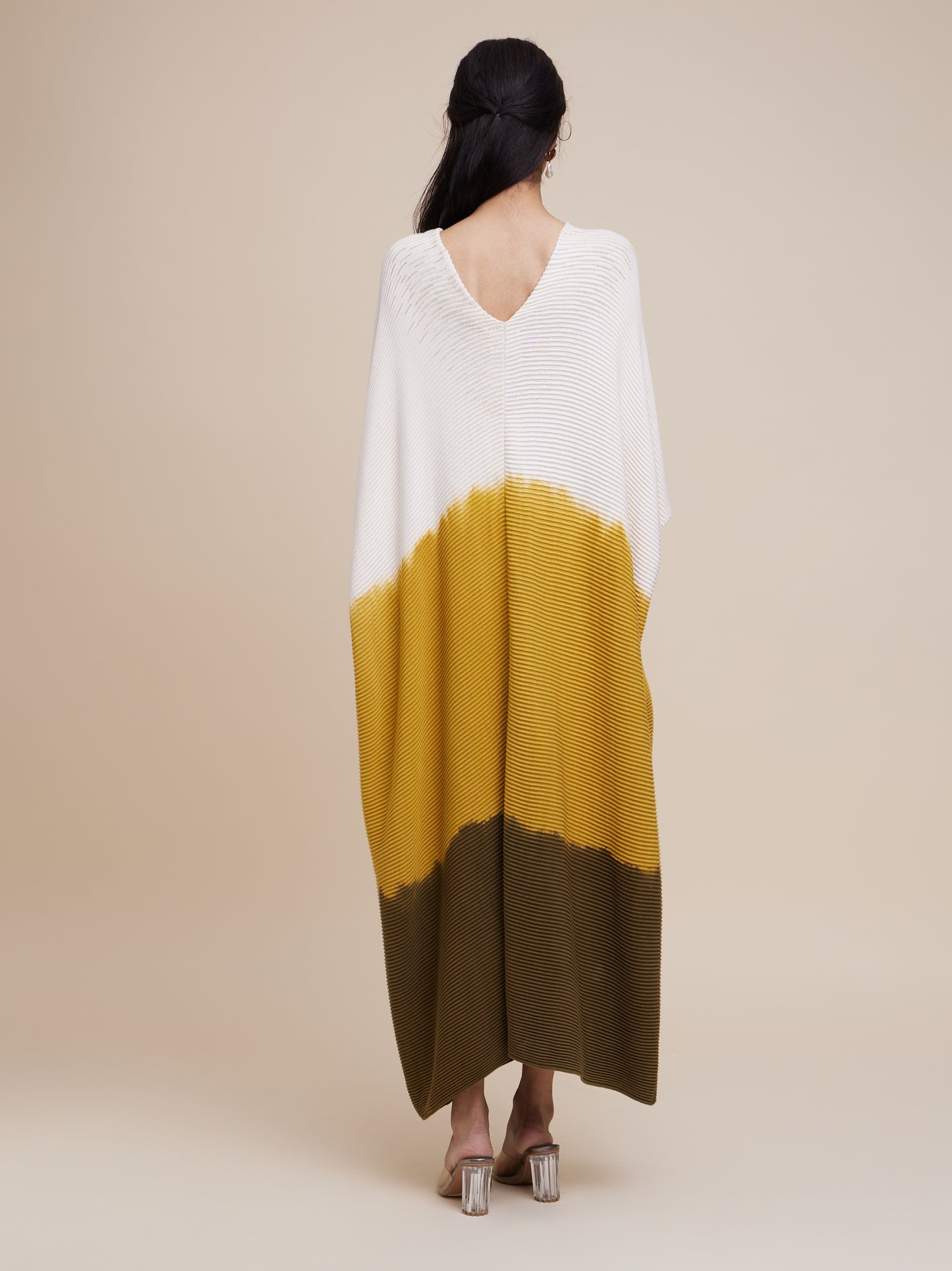 Knit Kaftan Embroidered (Marigold + Olive)