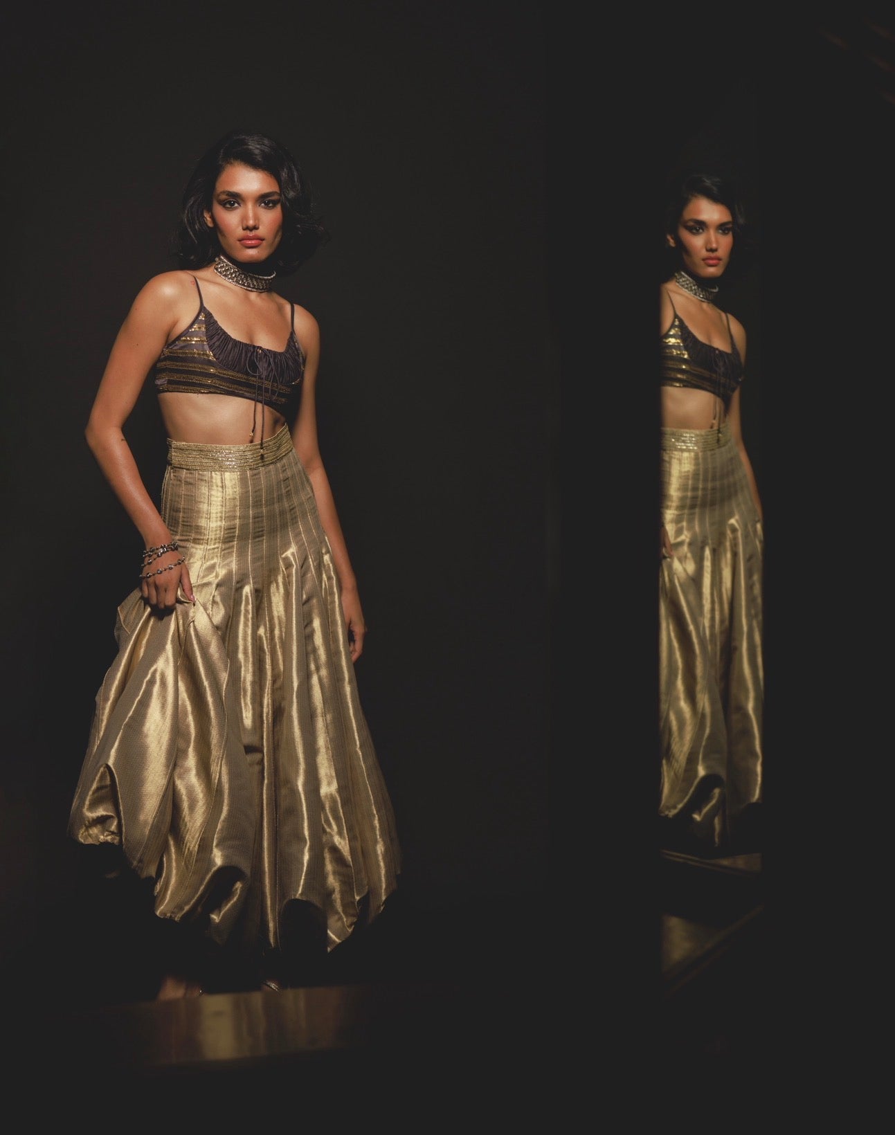 Misha choli in Kohl