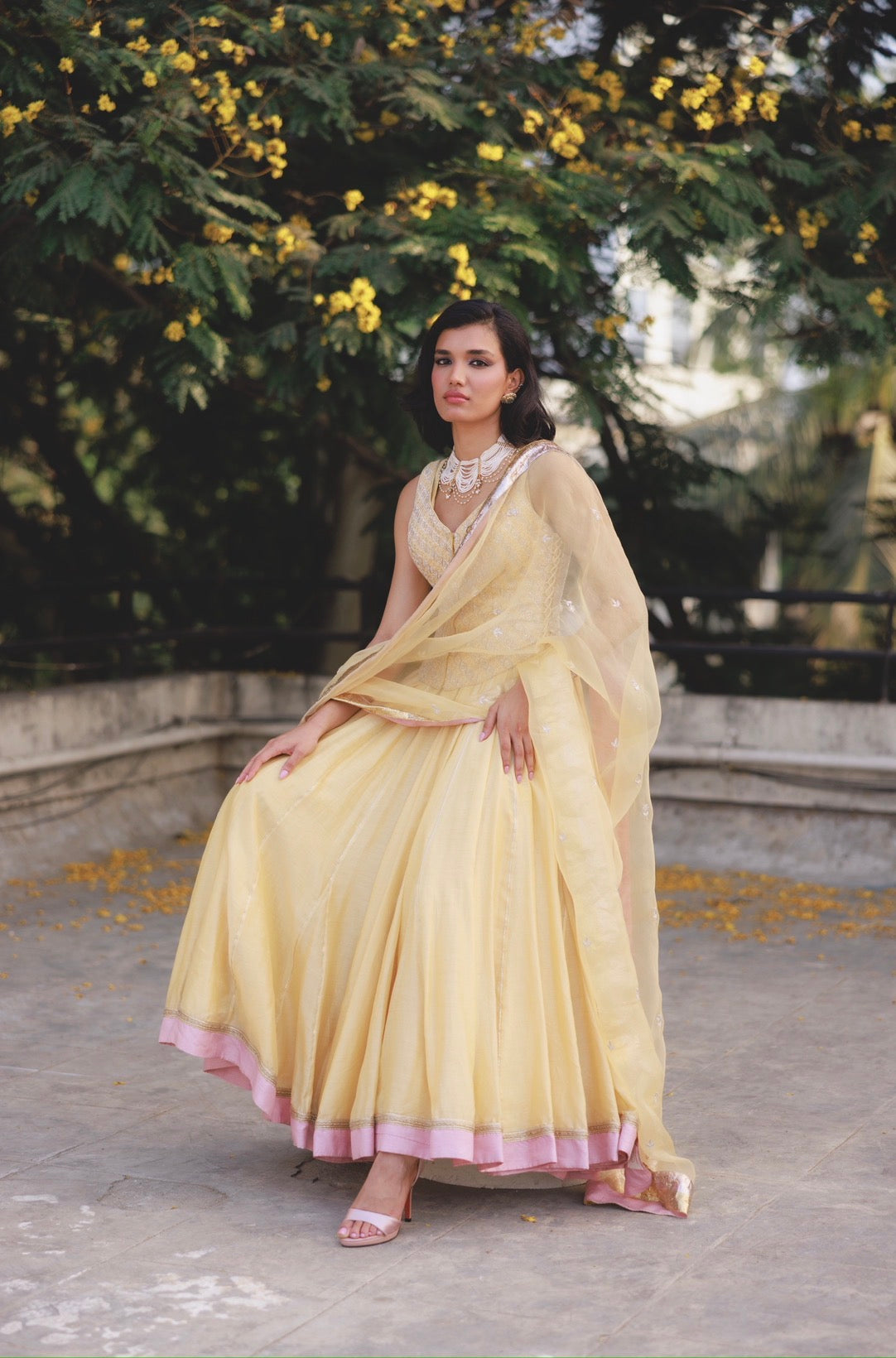 Chandni dress set in Butter