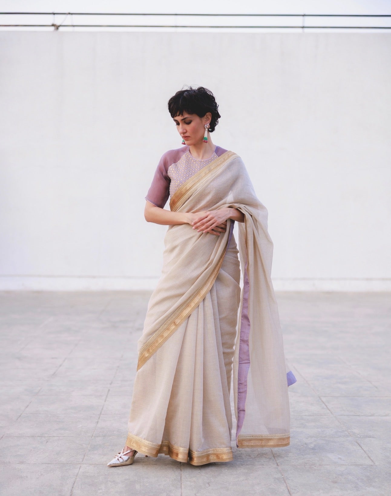 Toshi saree set in Sage