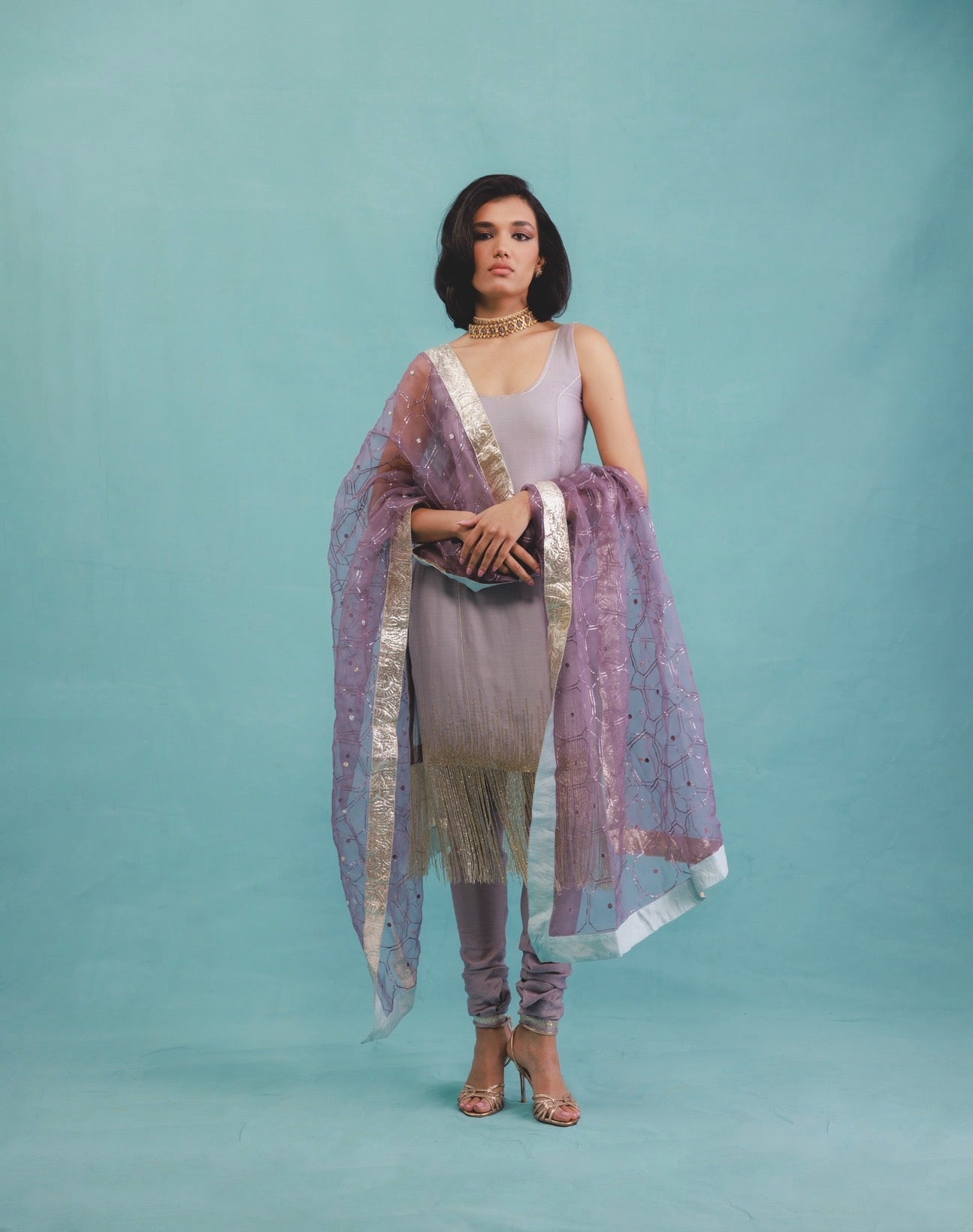Amrita kurta Set in Lavender