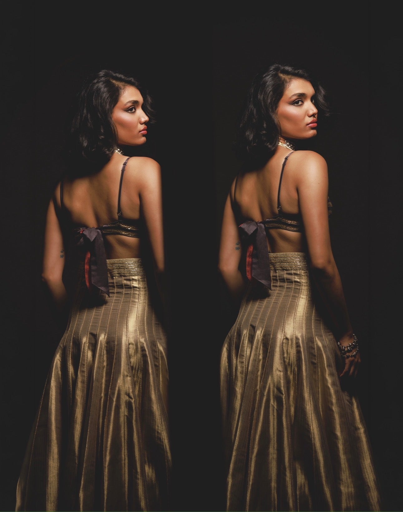 Misha choli in Kohl