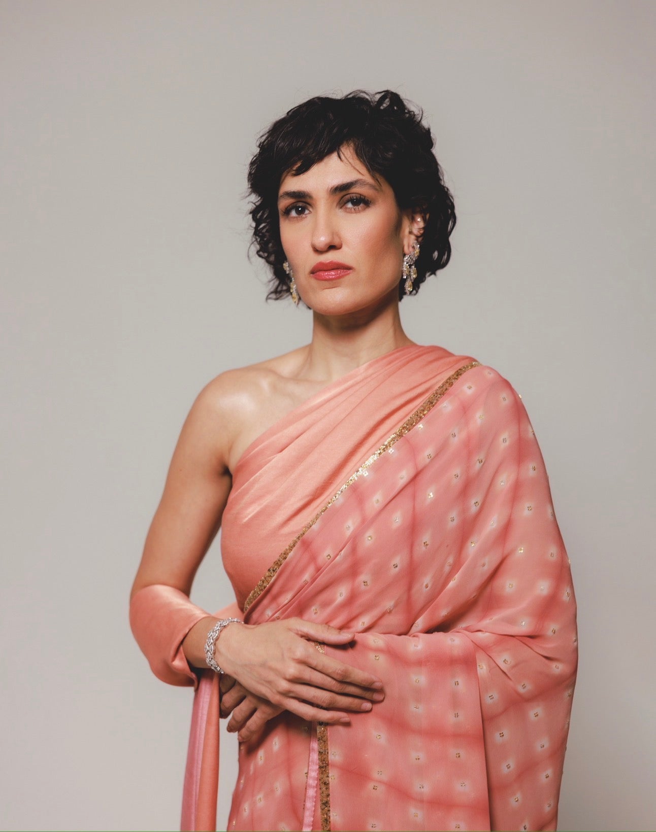 Navya saree Set in Coral