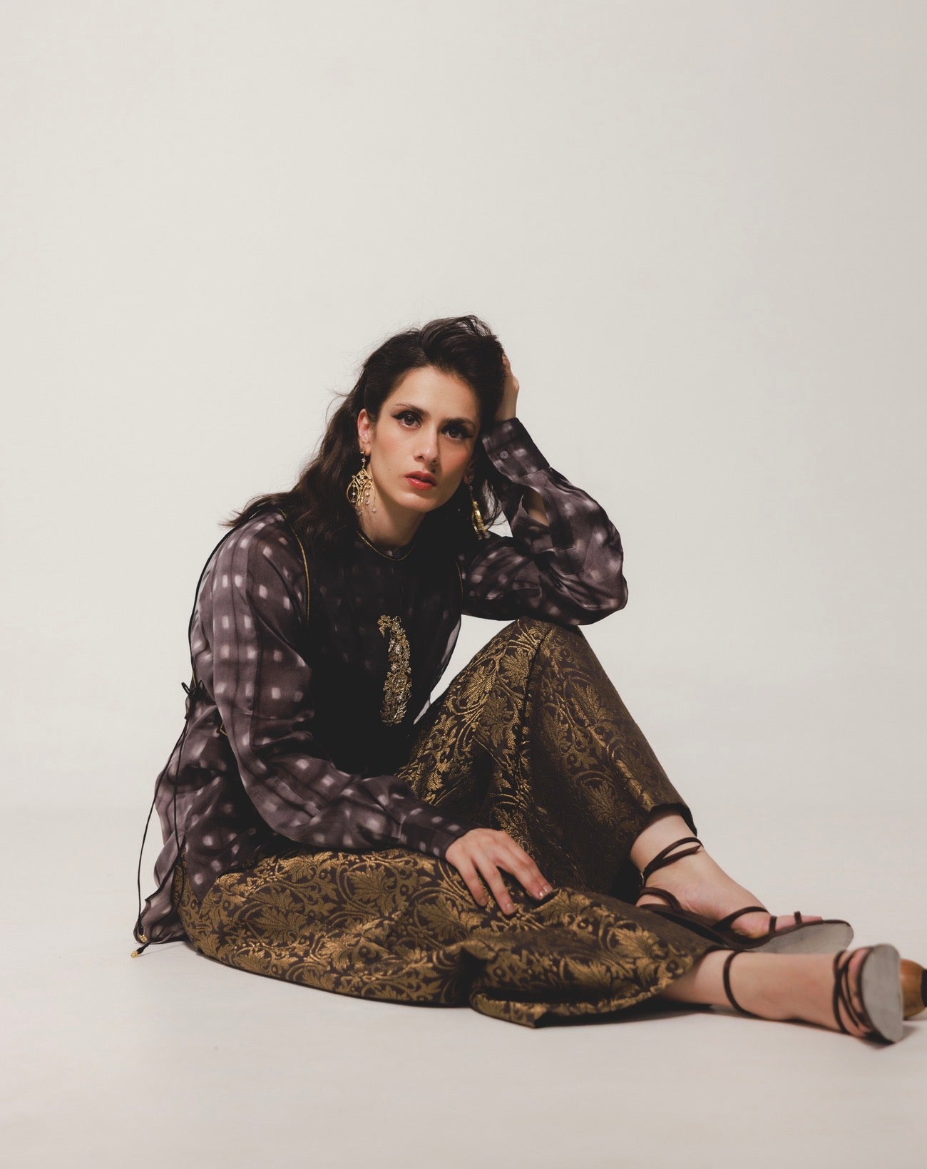 Aurora trousers in Kohl