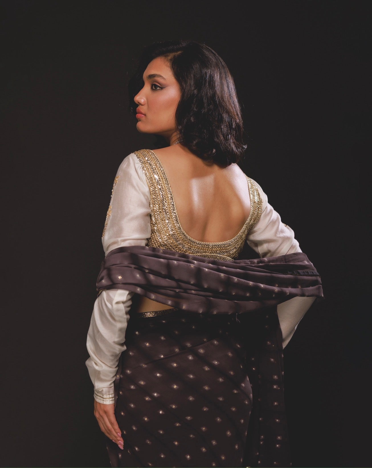 Navya saree Set In Kohl