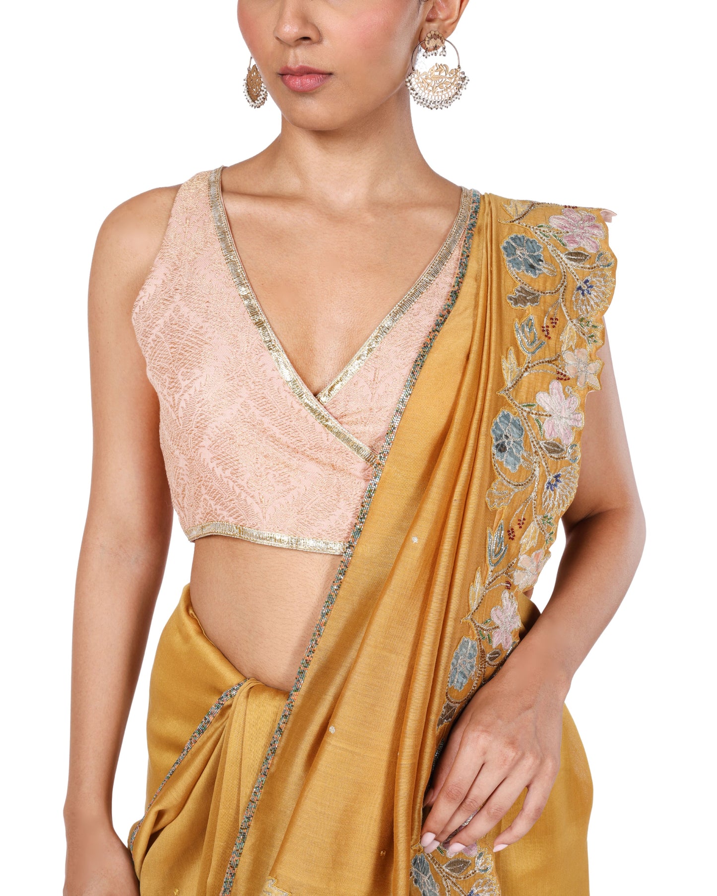 Ritu Saree in Marigold