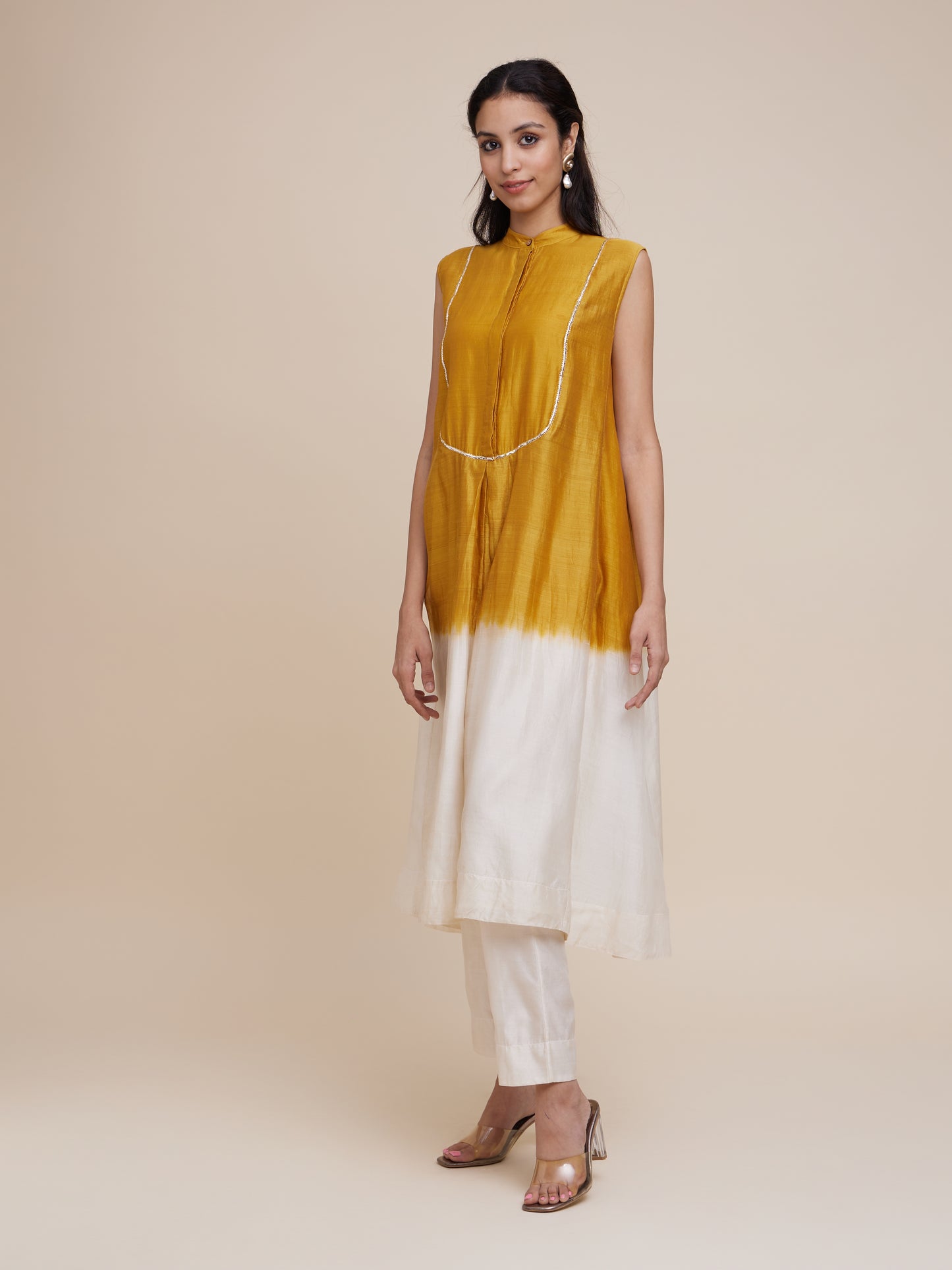 Yoke Dress Set in Marigold