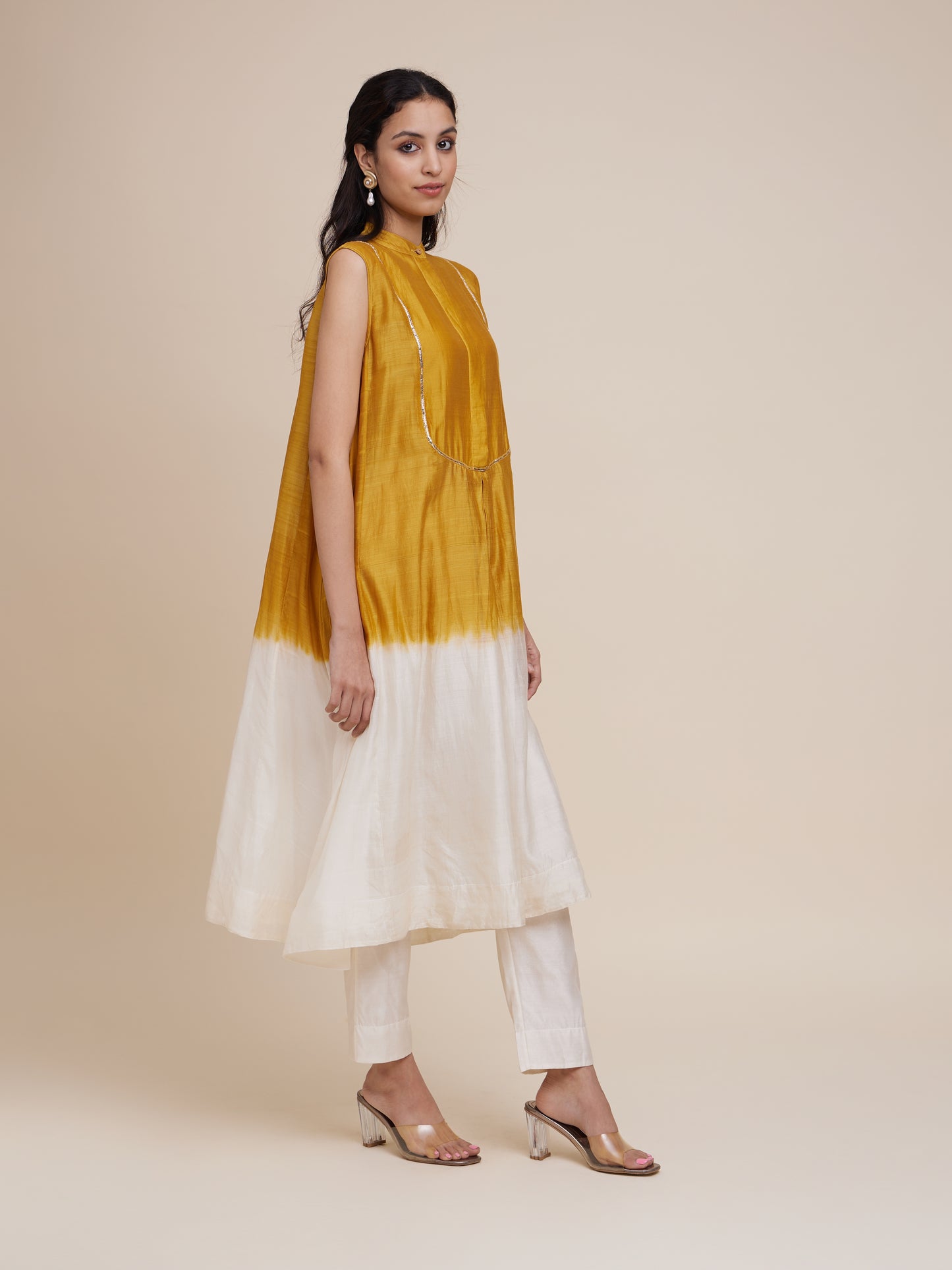 Yoke Dress Set in Marigold
