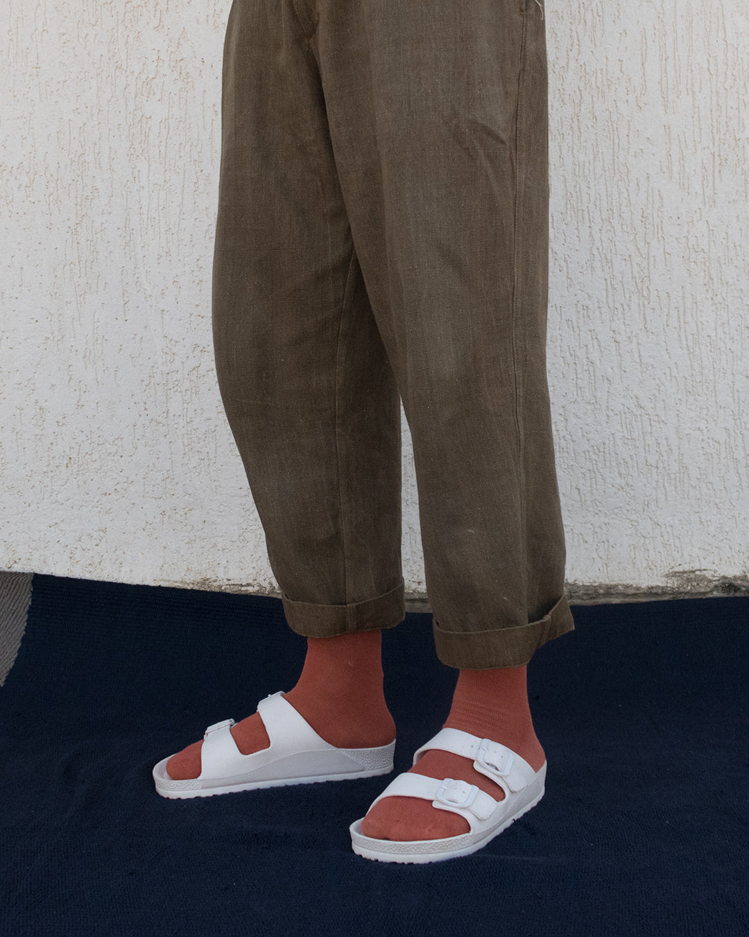 Terracotta Dip Calf Length Socks